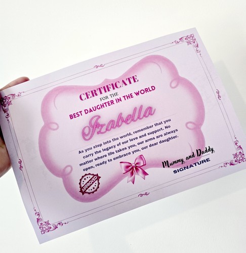 Certificate Best Daughter - Picture 1 of 10