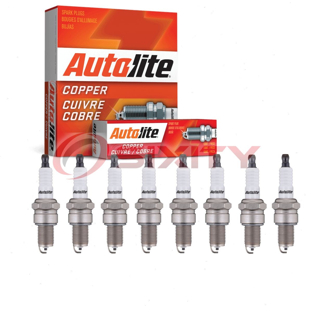 8 pc Autolite Copper Core Spark Plugs for 1955-1957 Hudson Hornet 5.2L 5.8L yl