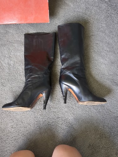 80er Jahre Vintage GIAMPAOLO SALMASO kniehohe Schlangenhaut Größe 4 Stiefel - Bild 8 von 18