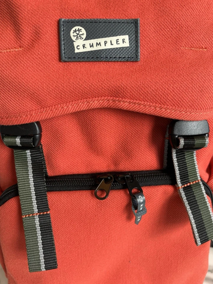 Crumpled The Karachi Outpost Backpack in Orange Photography Bag - Image 2 of 4
