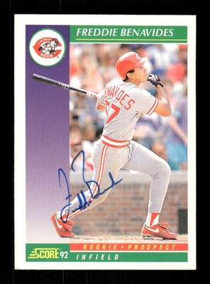 1992 Score #813 Freddie Benavides signed autograph blue sharpie JBN2 BXCP66