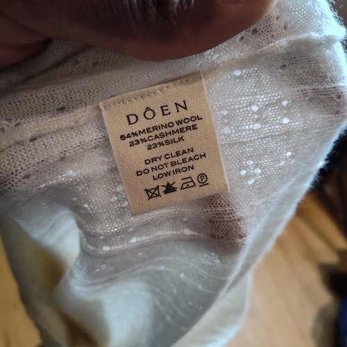 DÔEN Merino Wool Turtleneck Sweater Ivory Sz Xs - Picture 4 of 7