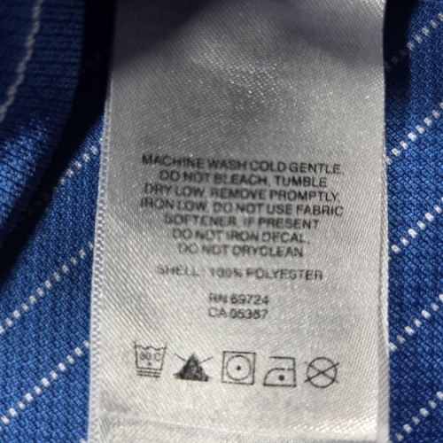 Columbia PFG Poloshirt Herren blau weiß gestreift Performance Angeln Omni-Shade - Bild 6 von 10