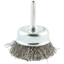Grainger Approved 66252838551 Cup Brush,Wire 0.012" dia.,Carbon Steel 443M16