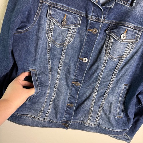 Torrid Denim Trucker Jacket Medium Wash 3X 11879816 - Picture 8 of 13
