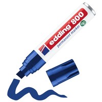 Edding 800 Permanentmarker Blau Permanent Marker Wasserfest 4-12Mm Keilspitze