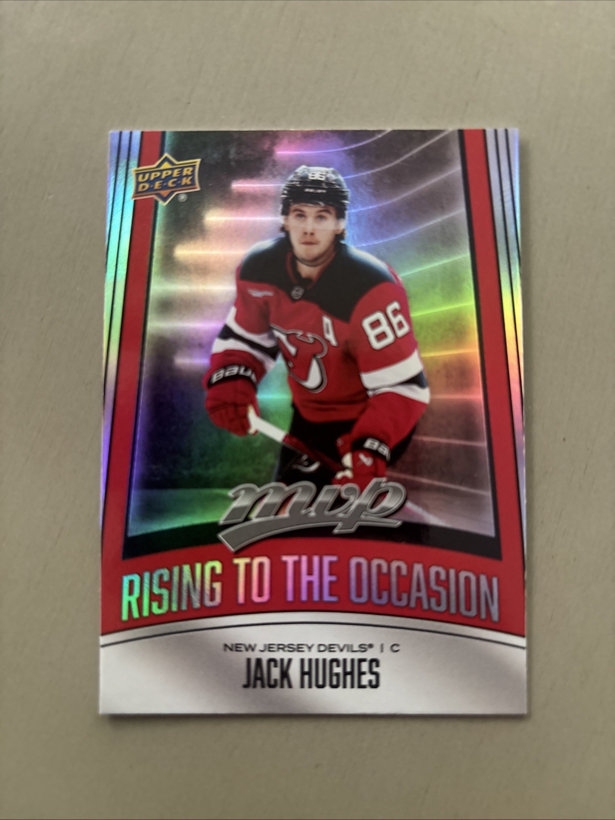 2025-26 Upper Deck MVP Jack Hughes Insert #RO-2 New Jersey Devils NHL Refractor