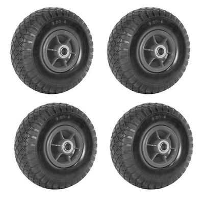 TRUTZHOLM Sackkarrenräder pannensicher Bollerwagenrad 260x85 mm 3.00-4 PU-Rad Sackkarre