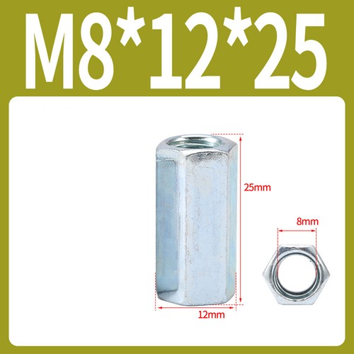 High Hex Connection Nuts Hexagon Connector Connecting Rod Bar Stud Long Nut Zinc - Picture 26 of 64