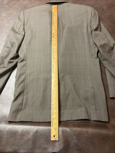 Jos. A Bank 2 Pc Wool Suit. Brown/Green Plaid Design. 42L Jacket. 36x33 Pants. - Picture 7 of 18
