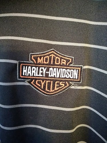 Camisa Polo Harley Davidson Para Hombres Gris Rayas West Black Bear VA Wythevill Talla 2XL - Imagen 3 de 7