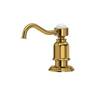 Perrin Rowe Rohl U.6995UBL Deck Mount Soap Dispenser, Satin English Gold