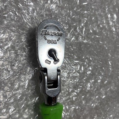 Snap-on FHKFD80A GREEN 3/8" Drive Stubby Length Flex Head Ratchet - Picture 2 of 4