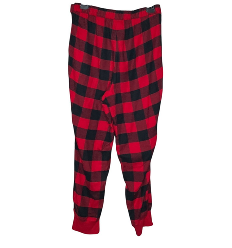 Hollister Large L Red Buffalo Check Plaid Flannel Jogger Pajama Lounge Pants - Picture 5 of 8