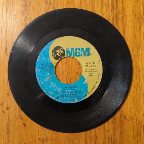 Jim Stafford - My Girl Bill / L.A. Mamma 7'' 45 RPM Record - MGM M 14718 - Picture 2 of 2