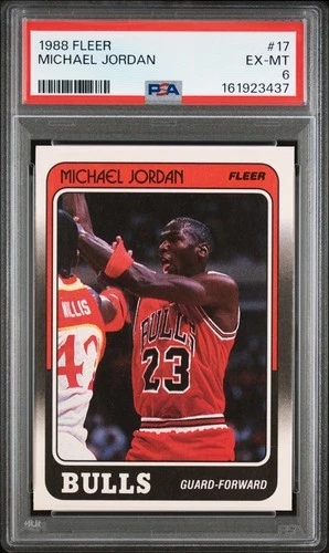 1988 FLEER #17 MICHAEL JORDAN PSA 6