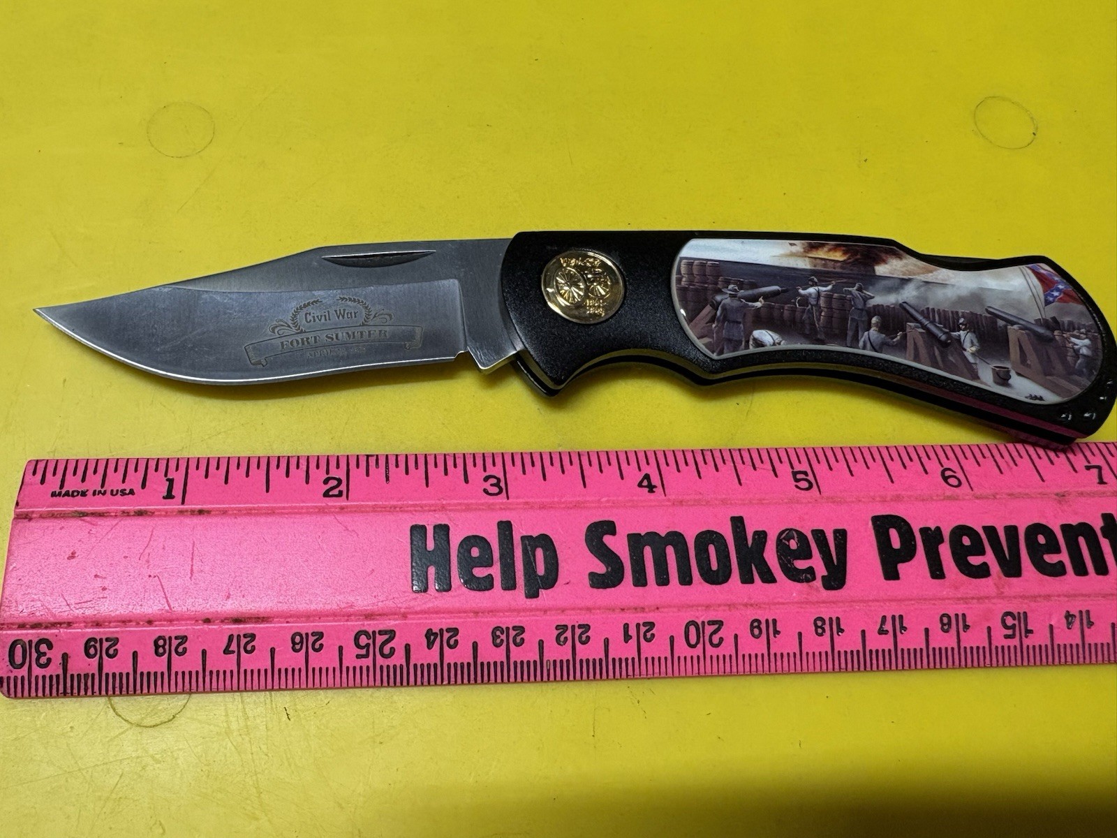 America's Civil War Fort Sumter Model  Folding Lock Blade Knife+Eagle Knife L-FS