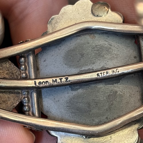 Leon Martinez Navajo Sterling Silver Golden Hills Turquoise Cuff Bracelet 6.25” - Picture 10 of 17