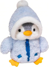Penguin Teddy, Blue Plush Penguin Toy 25Cm, Stuffed Animal with Soft PP Cotton F