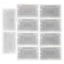 10 GBA Cases Clear Plastic Cartridge Nintendo Game Boy Advance games dust covers