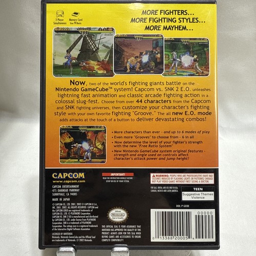 Capcom vs. SNK 2: EO Nintendo GameCube, 2002 No Manual - Tested - Picture 2 of 3