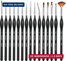 Paint Brushes, 15PCS Model Brushes Detail Paint Brush Set, Fine Detailing