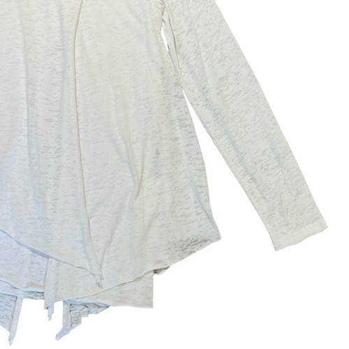 Sundance Women’s Sz S White Layered Long Sleeve Tee Top Burnout Sweetest Day - Picture 8 of 11