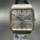 Seiko Watch Men 33mm Silver Dial Silver Tone Daydate 0843-5010 New Battery VTG