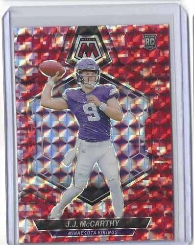2024 panini Mosaic #310 JJ McCarthy Red Camo RC Vikings
