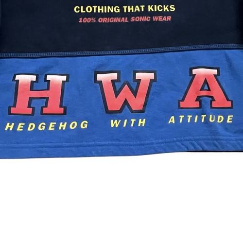 Vtg RARE Kids Sonic The Hedgehog With Attitude Knuckles Sega Sweatshirt Sz 8-10 - Picture 5 of 9
