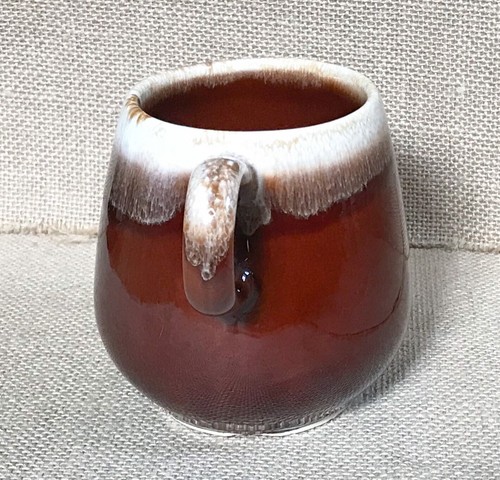 Vintage McCoy Pottery Brown Drip Glaze Mug Cup Rustic Goblin Cottage Farm Core - Picture 2 of 7