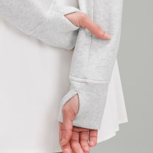 Lululemon Scuba Full Zip Cropped Hoodie Size Small Heather Gray - Picture 4 of 8