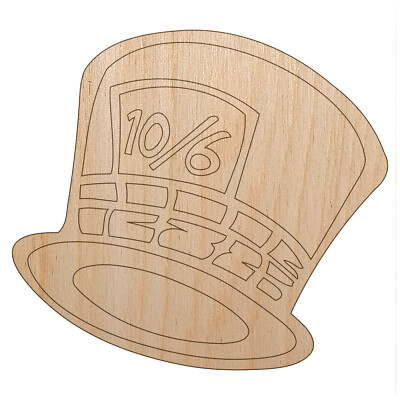 Mad Hatter Hat from Alice in Wonderland Unfinished Wood Shape Cutout DIY  Craft