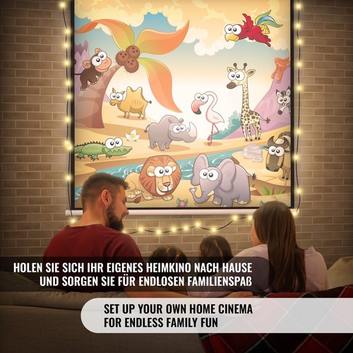 Jago® Beamer Leinwand 1:1 4:3 16:9 Rolloleinwand Heimkino Projektionsleinwand - Photo 27/82