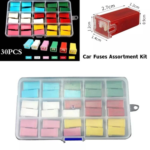 30PCS Automotive Tall/Standard Fuses Assortment Car Fuses 20A 30A 40A 50A 60A - Picture 2 of 10