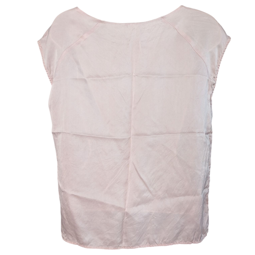 Mango Mng Suit 100% Silk Shell Blouse Rose Quartz Pink Minimalist Top S - Picture 2 of 4