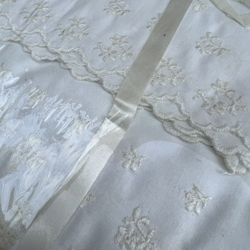 Juego de sábanas de diseñador MOLLYE LILIENFELD de colección blanco percal fino Nueva York Nuevo de Lote Antiguo - Imagen 2 de 7
