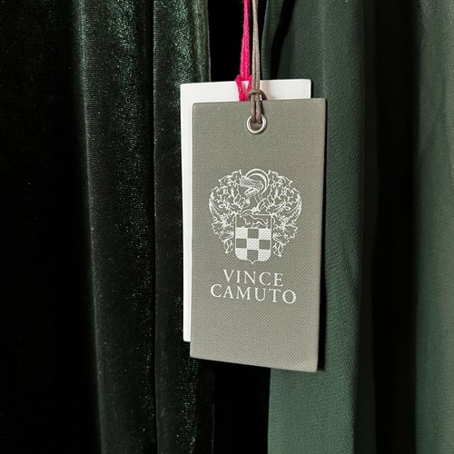 NEU Vince Camuto Samt smaragdgrün langes Ballonärmel Kleid Größe 2X - Bild 14 von 16
