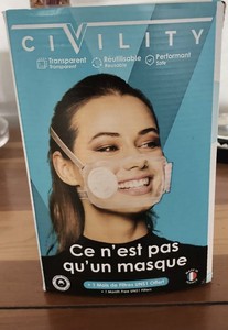 Masque De Protection Transparent CIVILITY Made In France Neuf