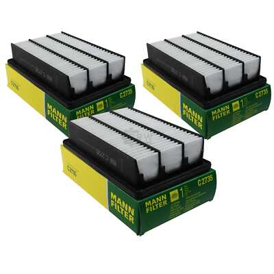 3x Original MANN-FILTER Luftfilter C 2735 Air Filter