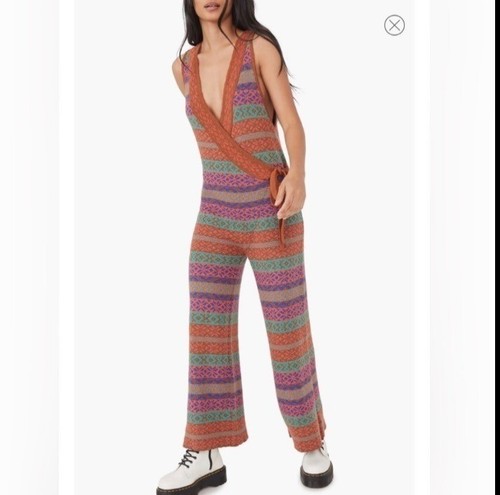 NEW Free People We The Free Snowfall Kind of Love Knited Pantsuit Jumper Size Sm - Picture 6 of 9