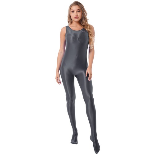 Agoky Damen Ganzkörperanzug Jumpsuit Einteiler Overall Ärmellos Bodysuit Catsuit - Bild 66 von 69