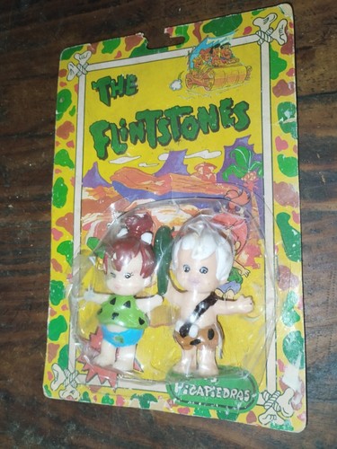 VINTAGE RARO THE FLINTSTONES ARGENTINA FIGURE GOMMA CIOTTOLI & BAMM BAMM BAMM - Foto 6 di 6