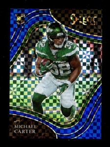 2021 SELECT FIELD LEVEL BLUE PRIZM #3371 MICHAEL CARTER RC 22/49 JETS