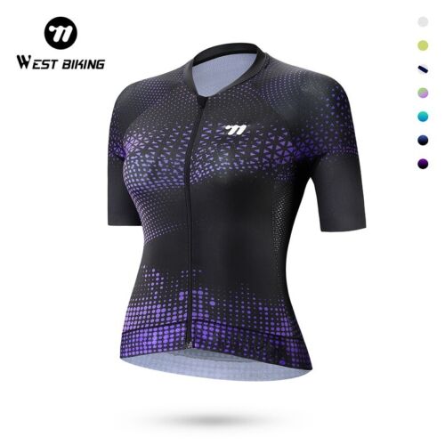 WEST BIKING Maglia Ciclismo Estiva Manica Corta Top Maglia Asciugatura Rapida T-Shirt - Foto 2 di 36