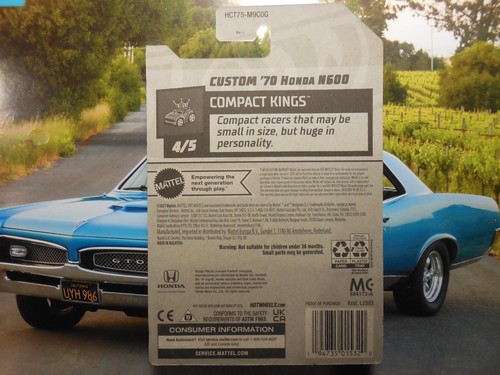 Hot Wheels PERSONALIZZATO 70 HONDA N600 LOTTO 4 56° Anniversario Perla e Cromo RYUS RIDES - Foto 10 di 10