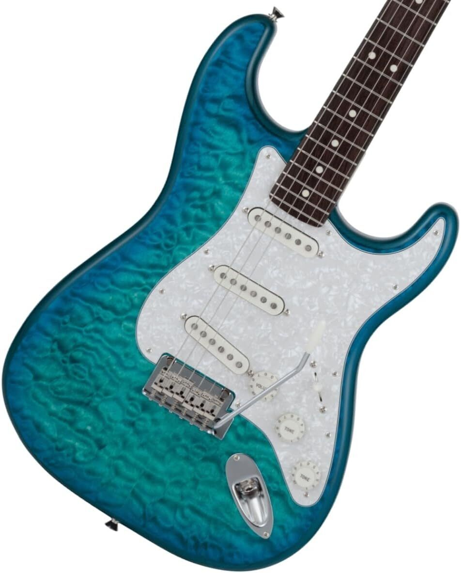 Fender 2024 Collection MIJ Hybrid II Stratocaster QMT Rosewood Aquamarine