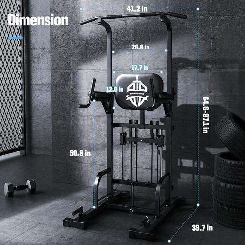 Power Tower Pull Up Dip Station Assistive Trainer Multi-Function Home Gym Streng - Picture 4 of 7