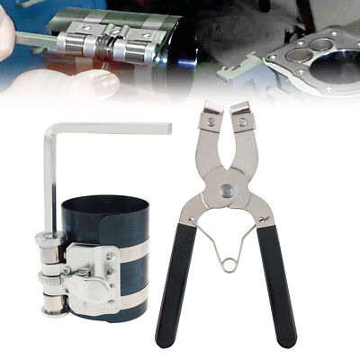 3'' Car Engine Piston Ring Compressor Tool & Piston Ring Pliers for 2-1/8'' To 7''