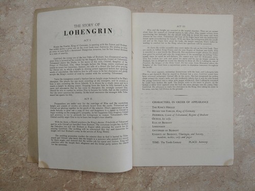 Lohengrin Richard Wagner Metropolitan Opera Libretto Booklet - Picture 3 of 6